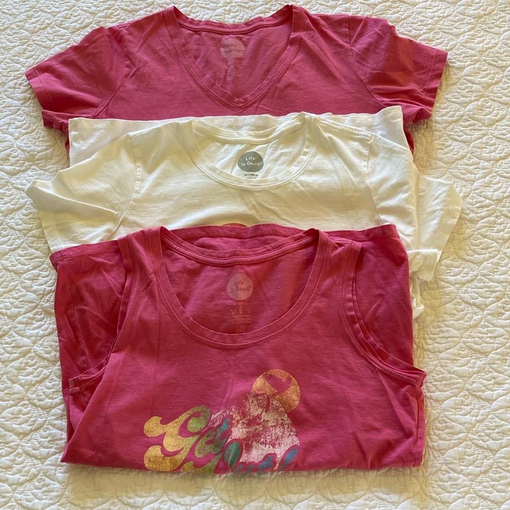Life Is Good Summer T-shirts Bundle sz M